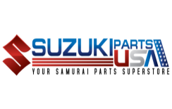 A logo for suzuki parts usa your samurai parts superstore
