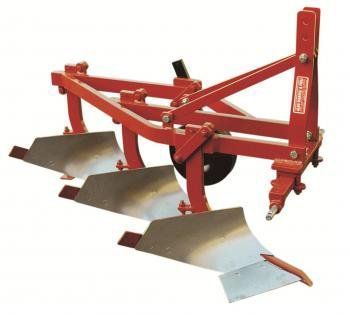 Three ploughshare plows