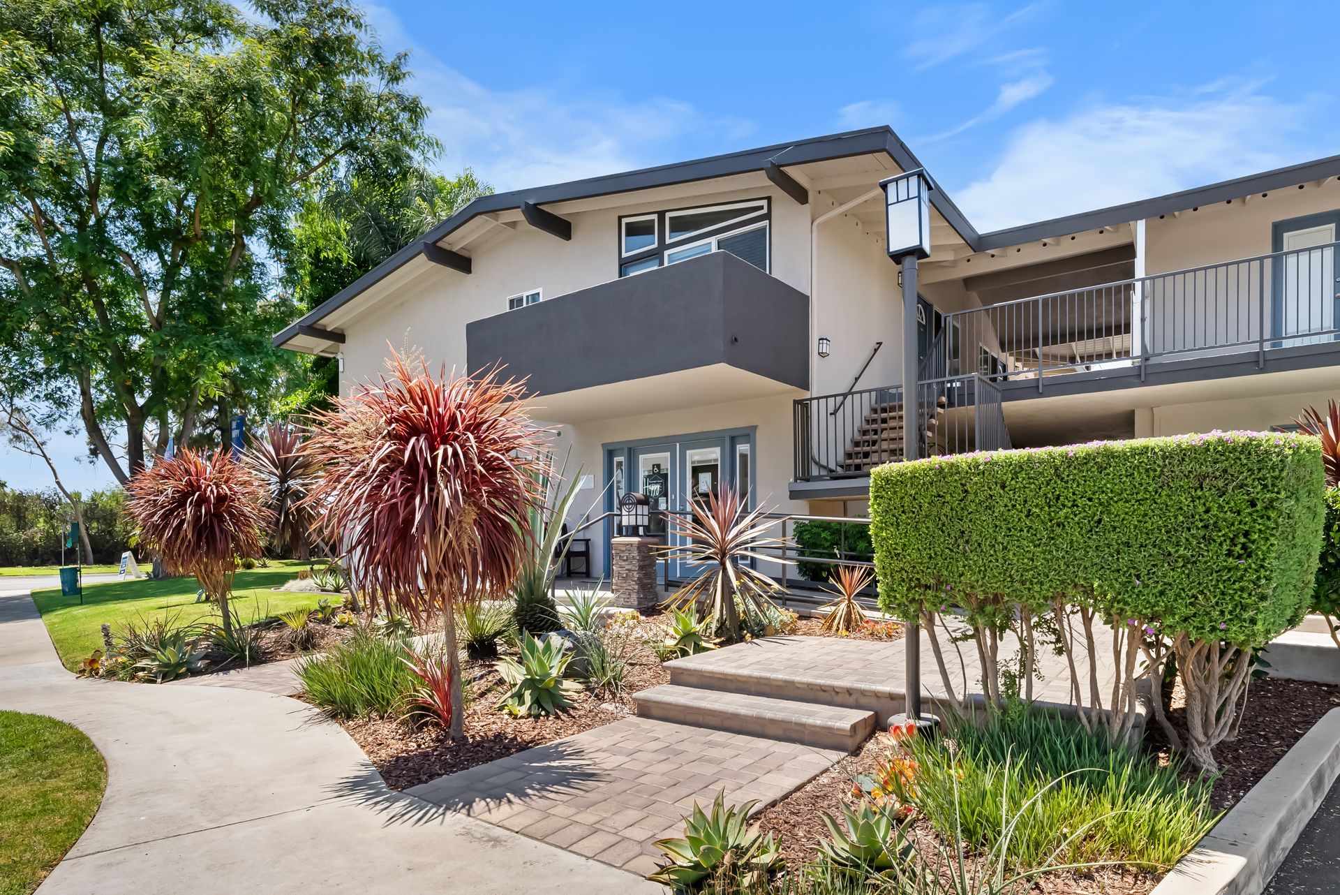 landscaping and front office doors