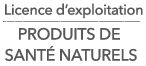 a white background with black text that says licence d exploitation produits de sante naturels .