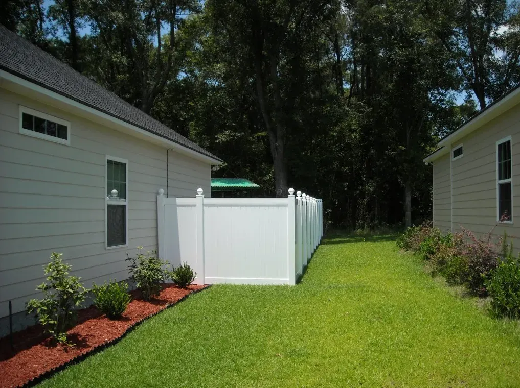 6 Ft. White Vinyl Privacy Fence — Valdosta, GA — Sims Fence Company