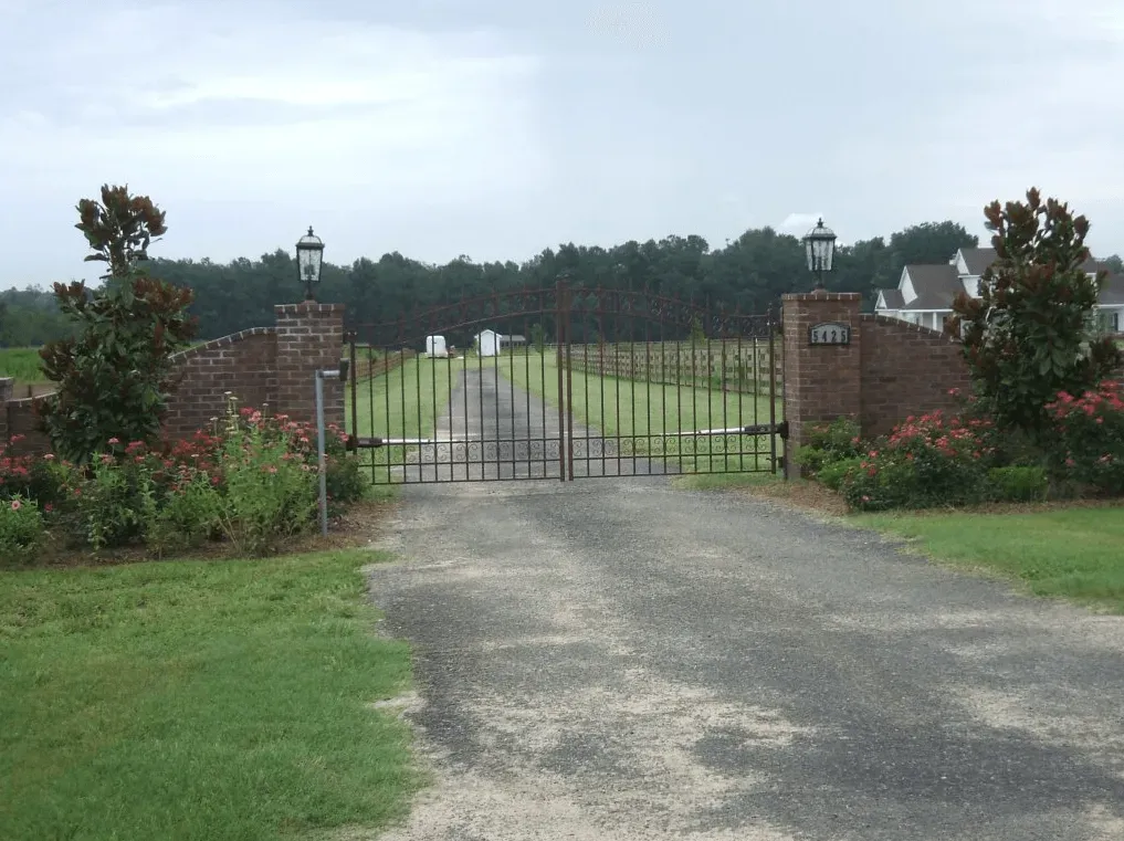 Custom Double Drive Gate Entrance — Valdosta, GA — Sims Fence Company