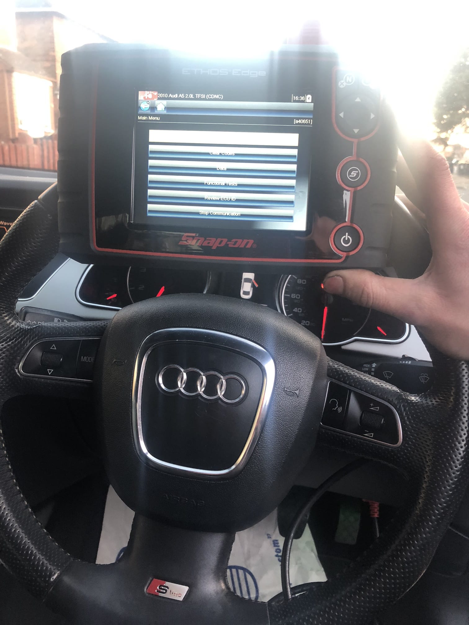 car interior and gearstick