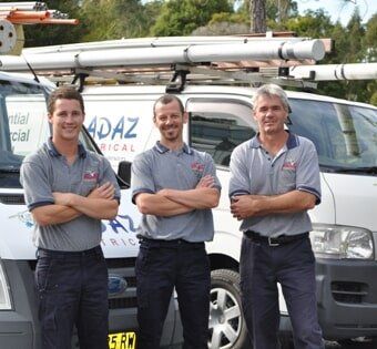 Three electricians — About Adaz Electrical in Jilliby, NSW