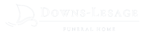Logo for Downs-Lesage Funeral Home.