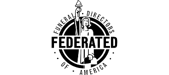 Logo: Circle with a figure holding a torch, text 