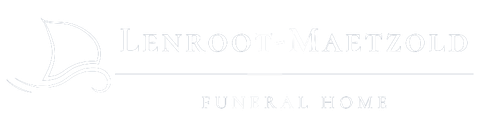 Logo of Lenyco & Martzold Funeral Home with a stylized sailboat icon.
