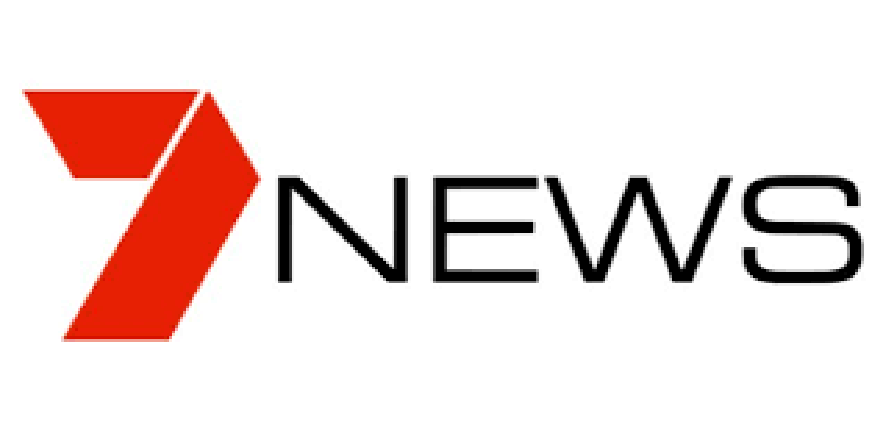 The 7 news logo is red and black on a white background