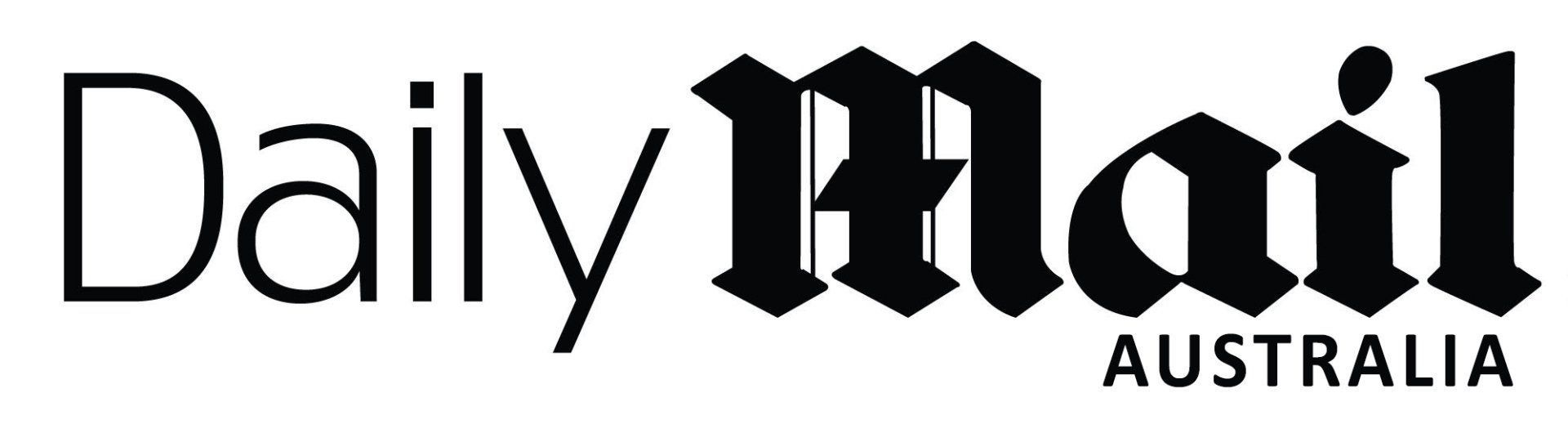 The daily mail australia logo is black and white on a white background.