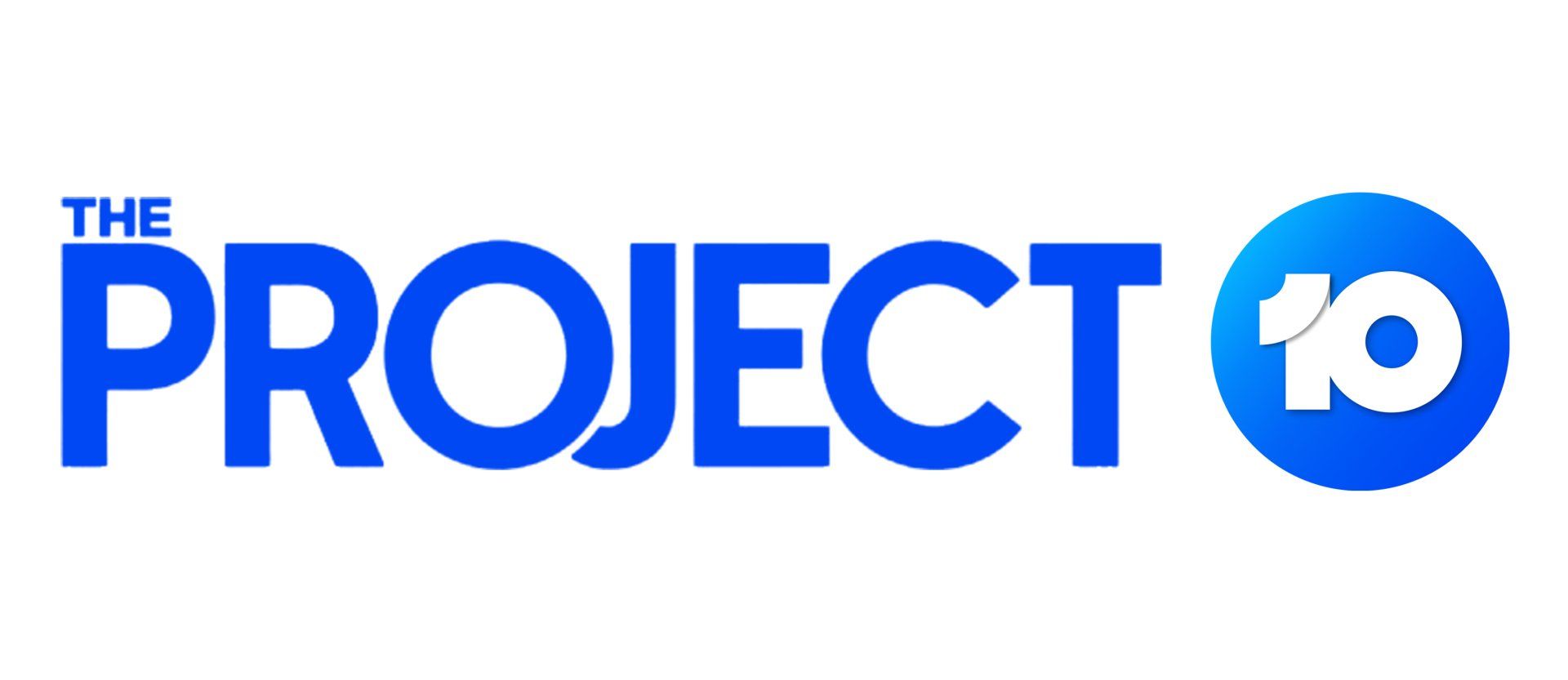 The project 10 logo is blue and white on a white background.
