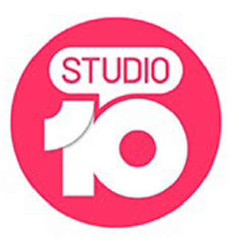 The studio 10 logo is in a pink circle on a white background.