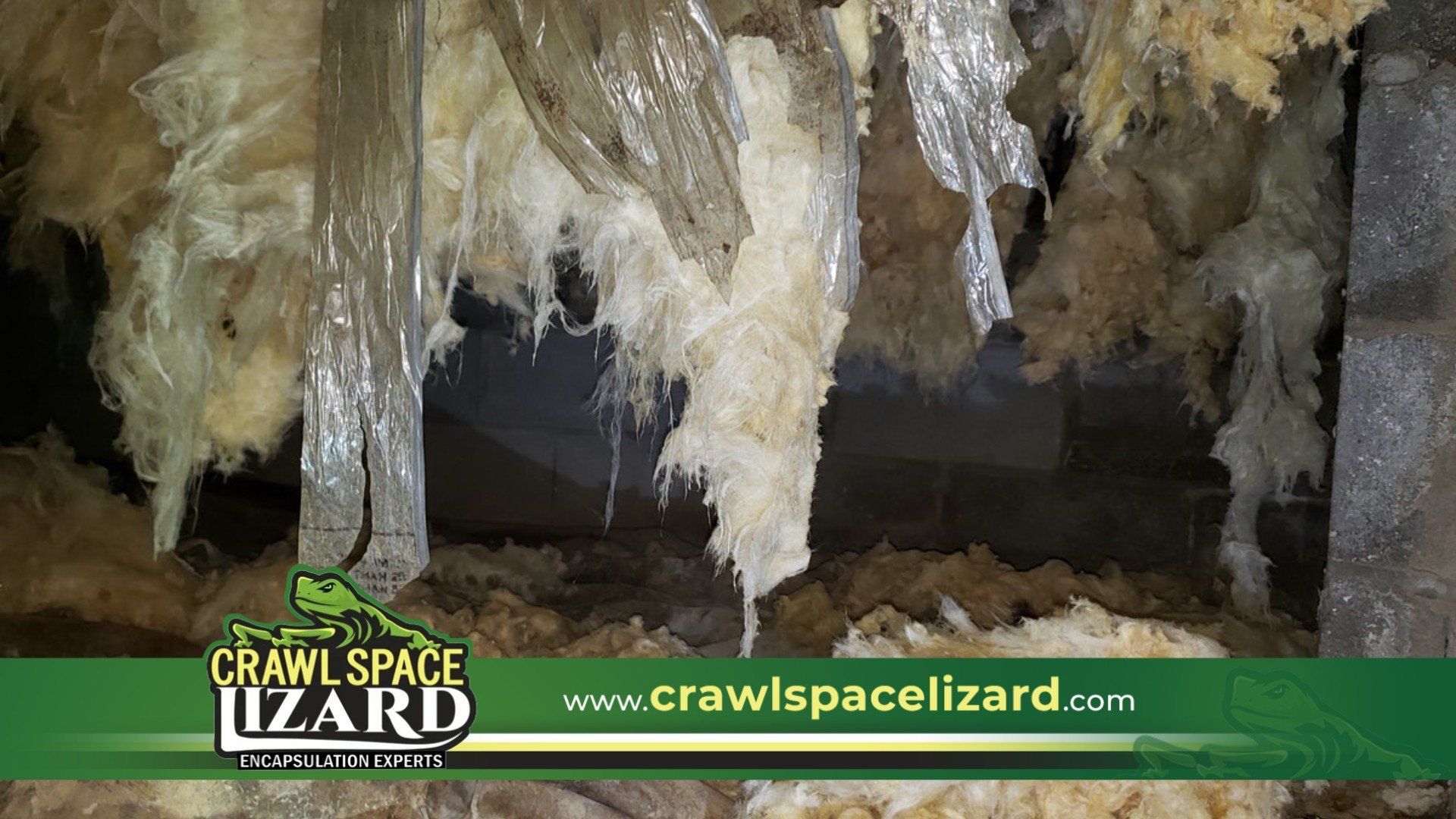 Problems Caused By A Wet Crawl Space - Damaged Insulation
