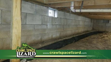 Crawl Space French Drain Installation