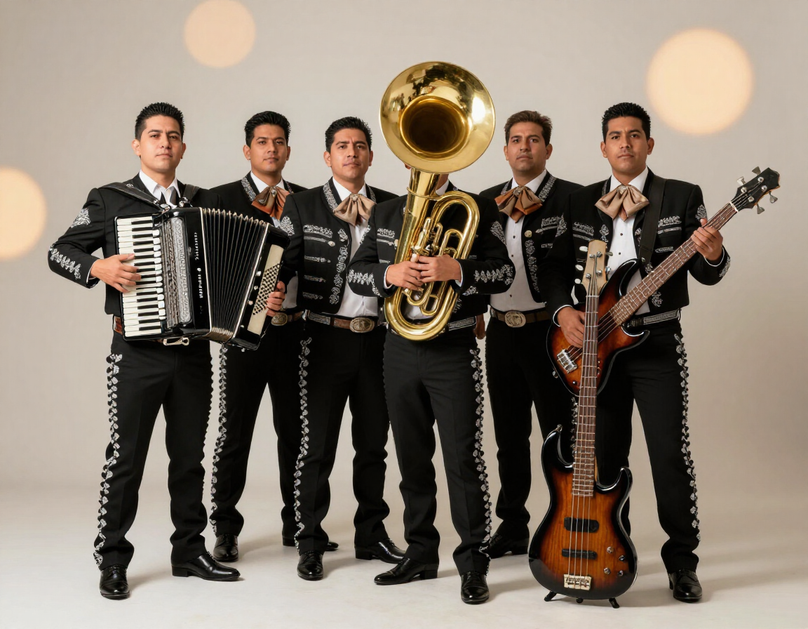 Ángel Neri, grupo norteño banda en sesión promocional