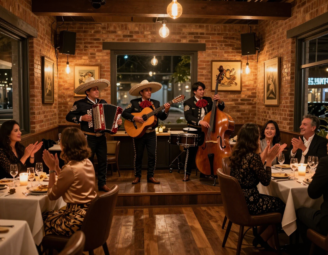 Ángel Neri en restaurante