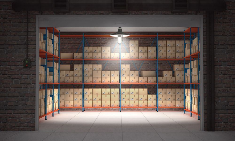 A Storage Filled With Lots Of Boxes And Shelves — EasyLock Storage In Southport, QLD