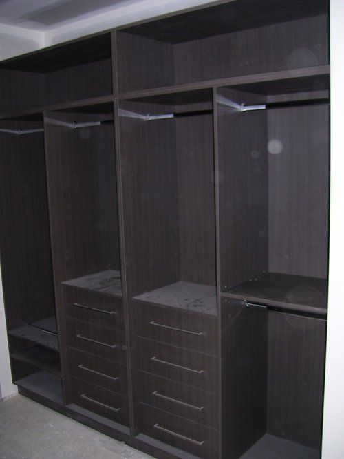 dark wardrobe shelves