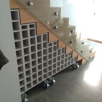 wine cabinets under stairs