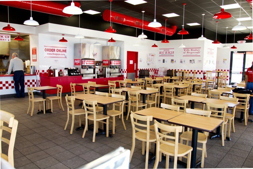 Commercial Lighting — Five Guys Interior in Columbus, OH