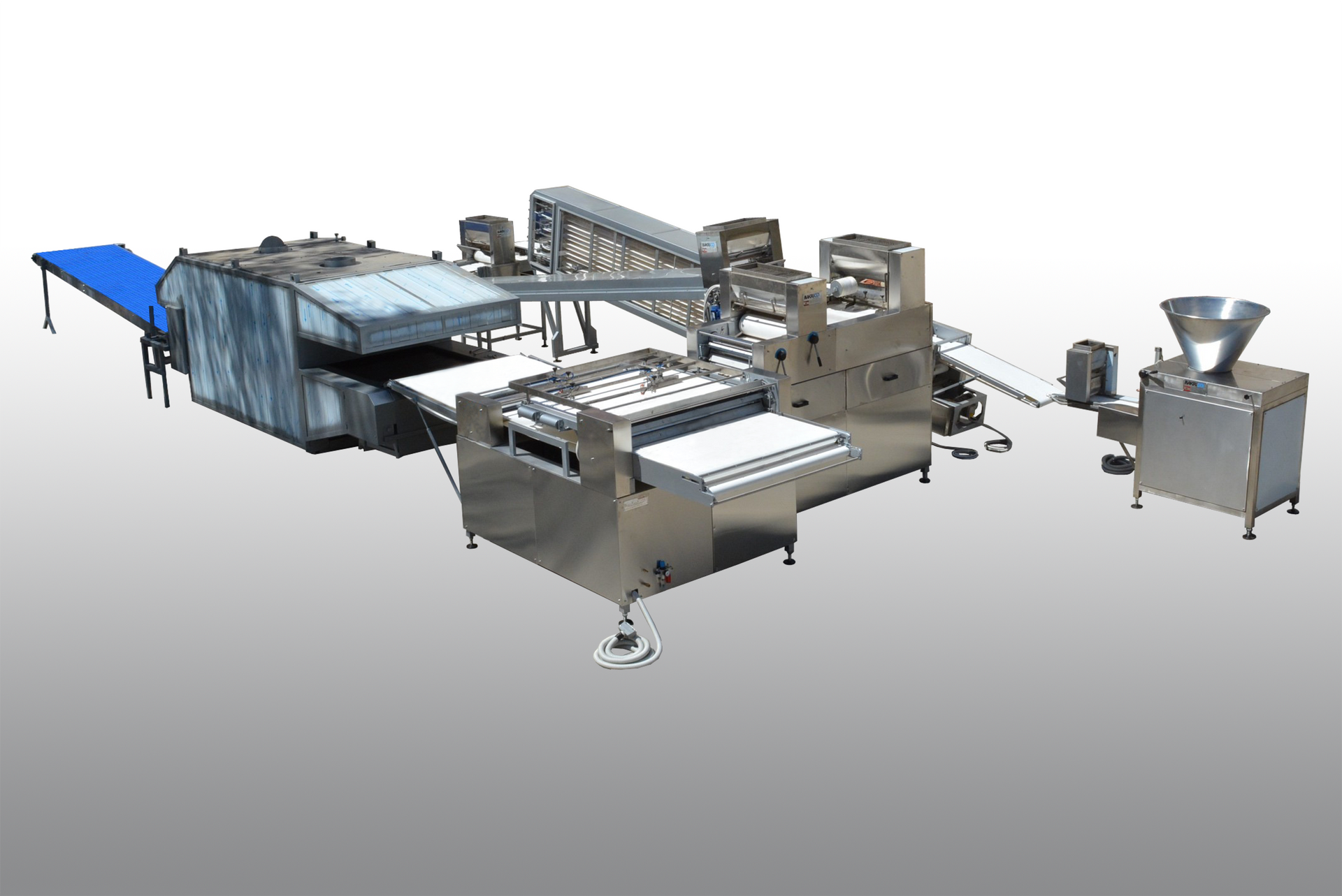 Industrial automatic machine line producing Lavash Bread