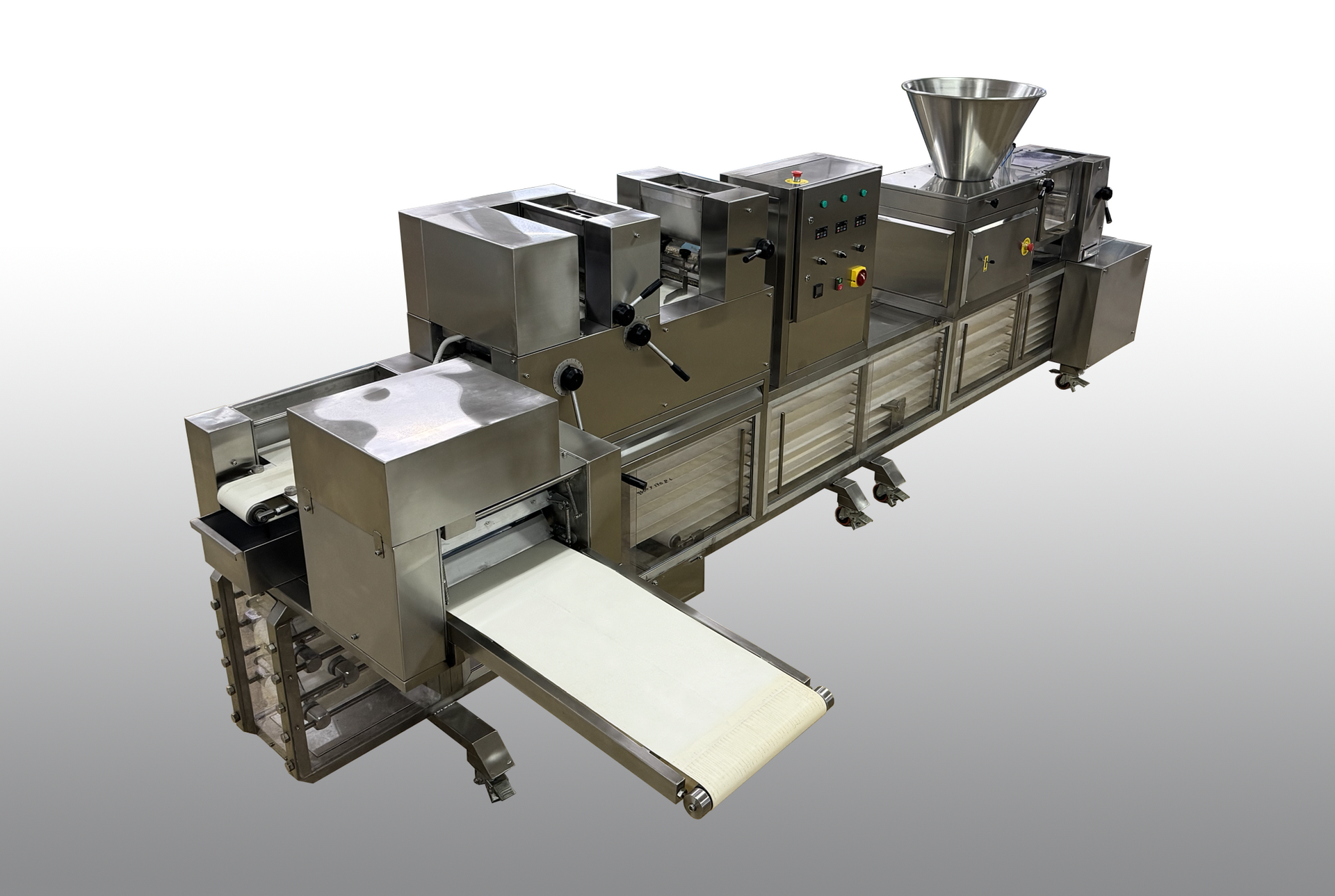 Small scale automatic production line producing Lebanese Arabic pita Bread