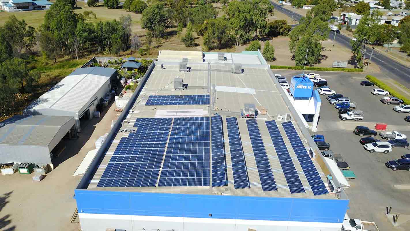 Solar Panel at Top of the Building — Solar Power Provider in Emerald, QLD