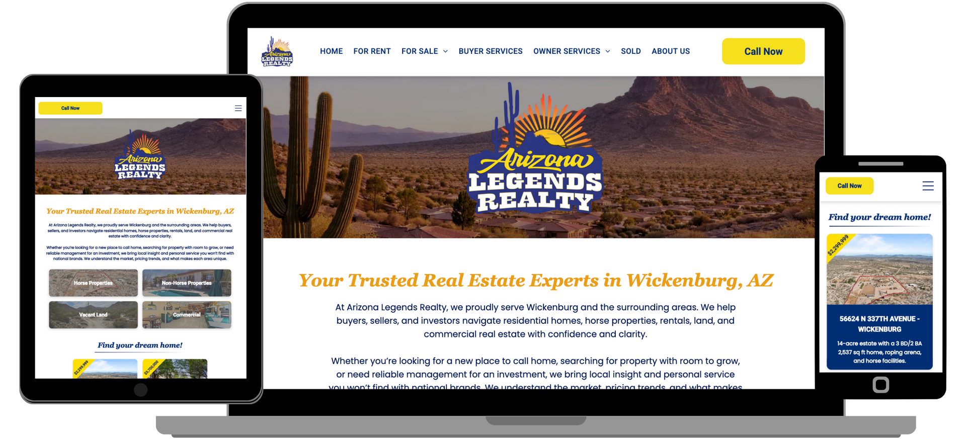 Star Ranch Lodging website displayed on a laptop, tablet, and smartphone.