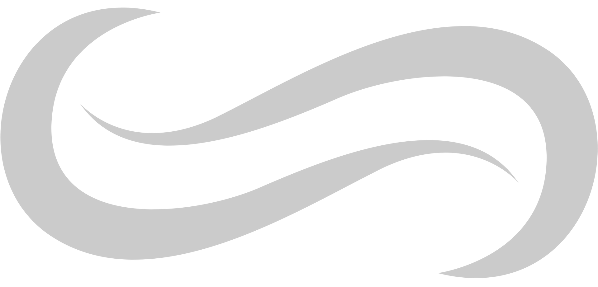 A gray swirl on a white background.