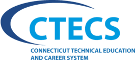 The logo for connecticut technical education and career system