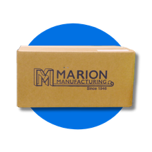 A cardboard box that says marion manufacturing on it