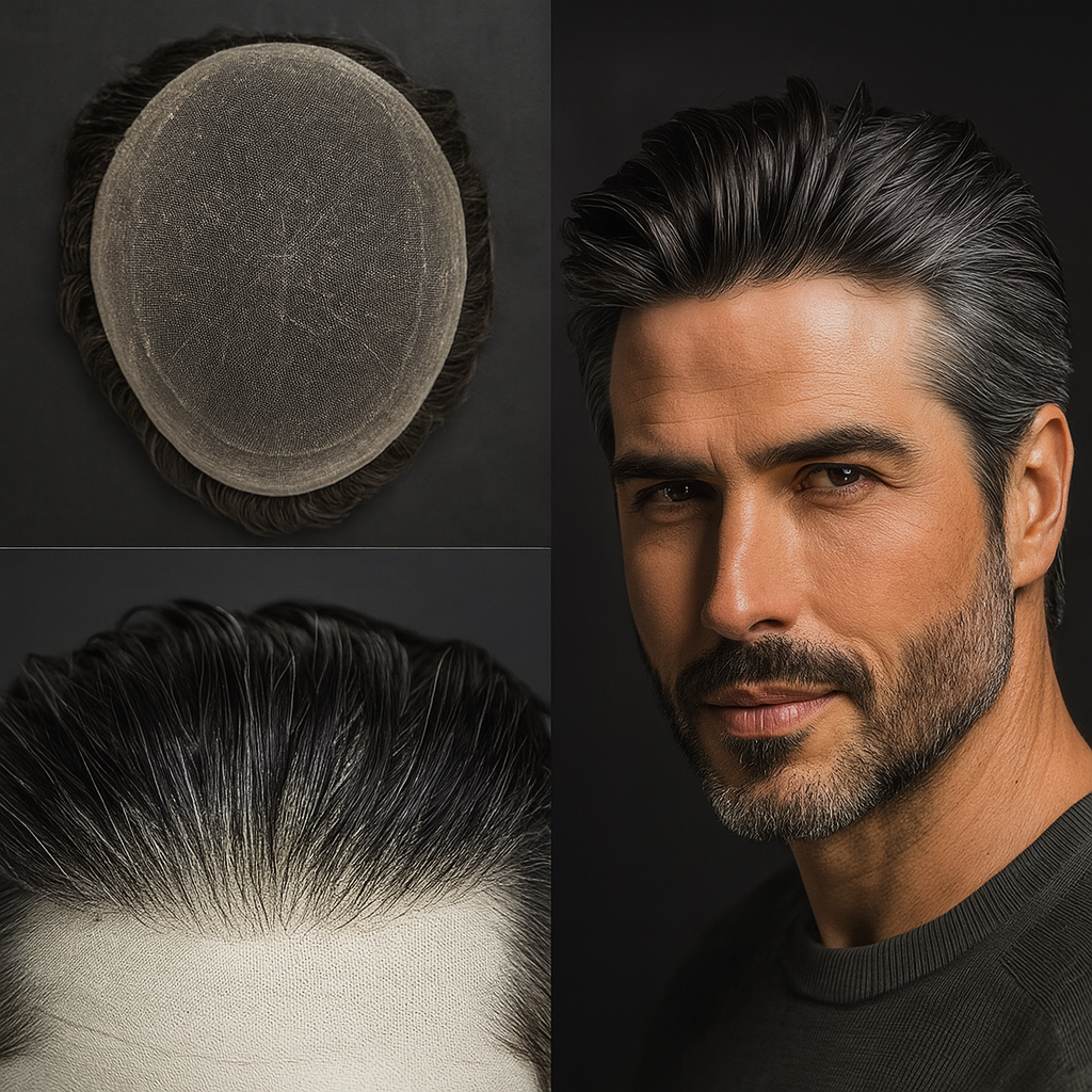 Resultado de prótesis capilar estética en pacientes con pérdida avanzada de cabello.