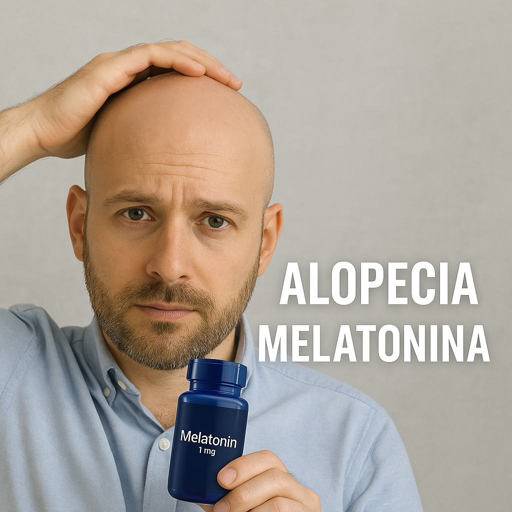 Relación entre alopecia y melatonina, clave en salud capilar y tratamiento de caída del cabello.