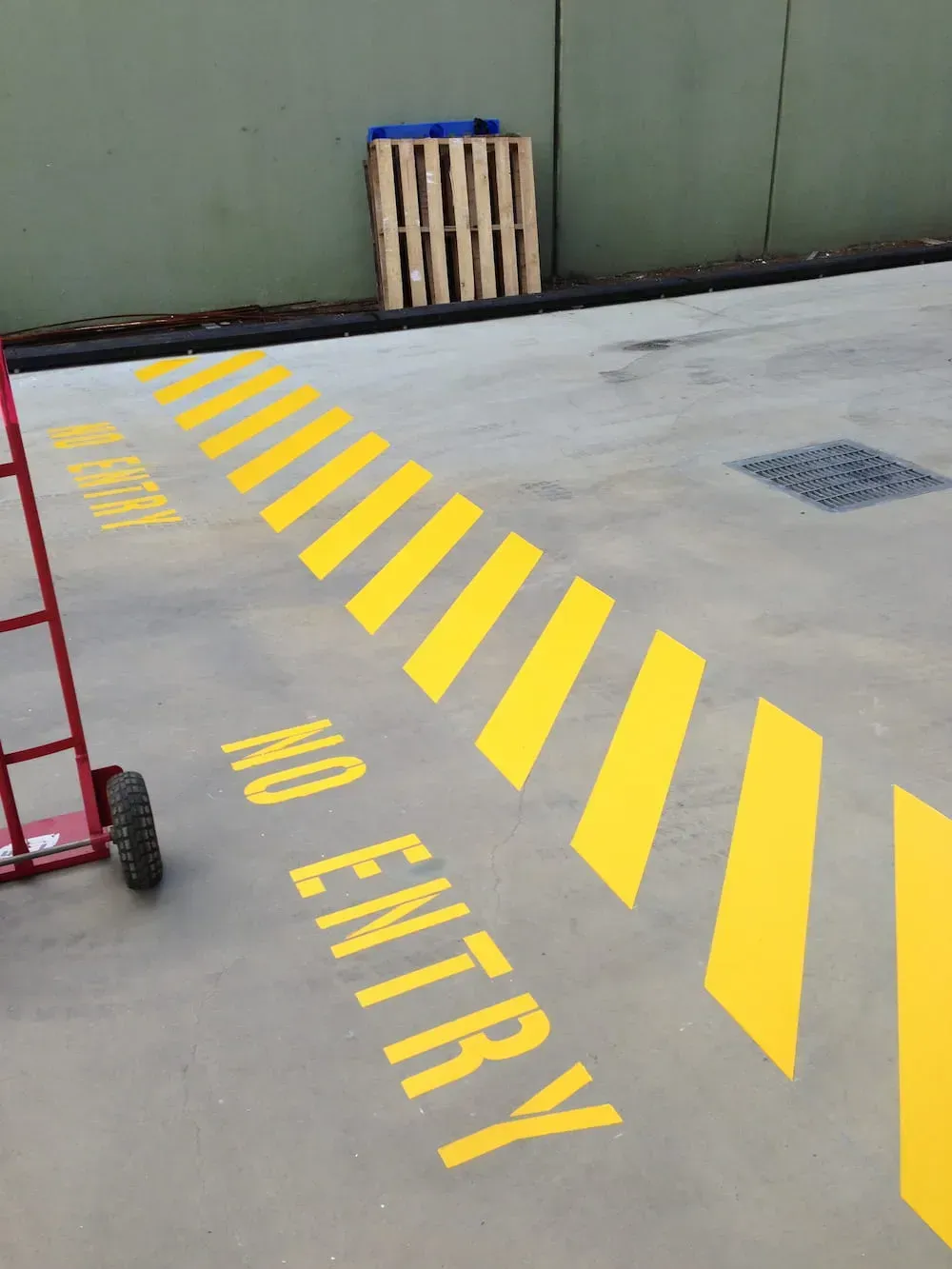 A No Entry Sign is Painted on a Concrete Surface — North Coast Line Marking in Murwillumbah, NSW