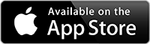 An apple app store button that says available on the app store