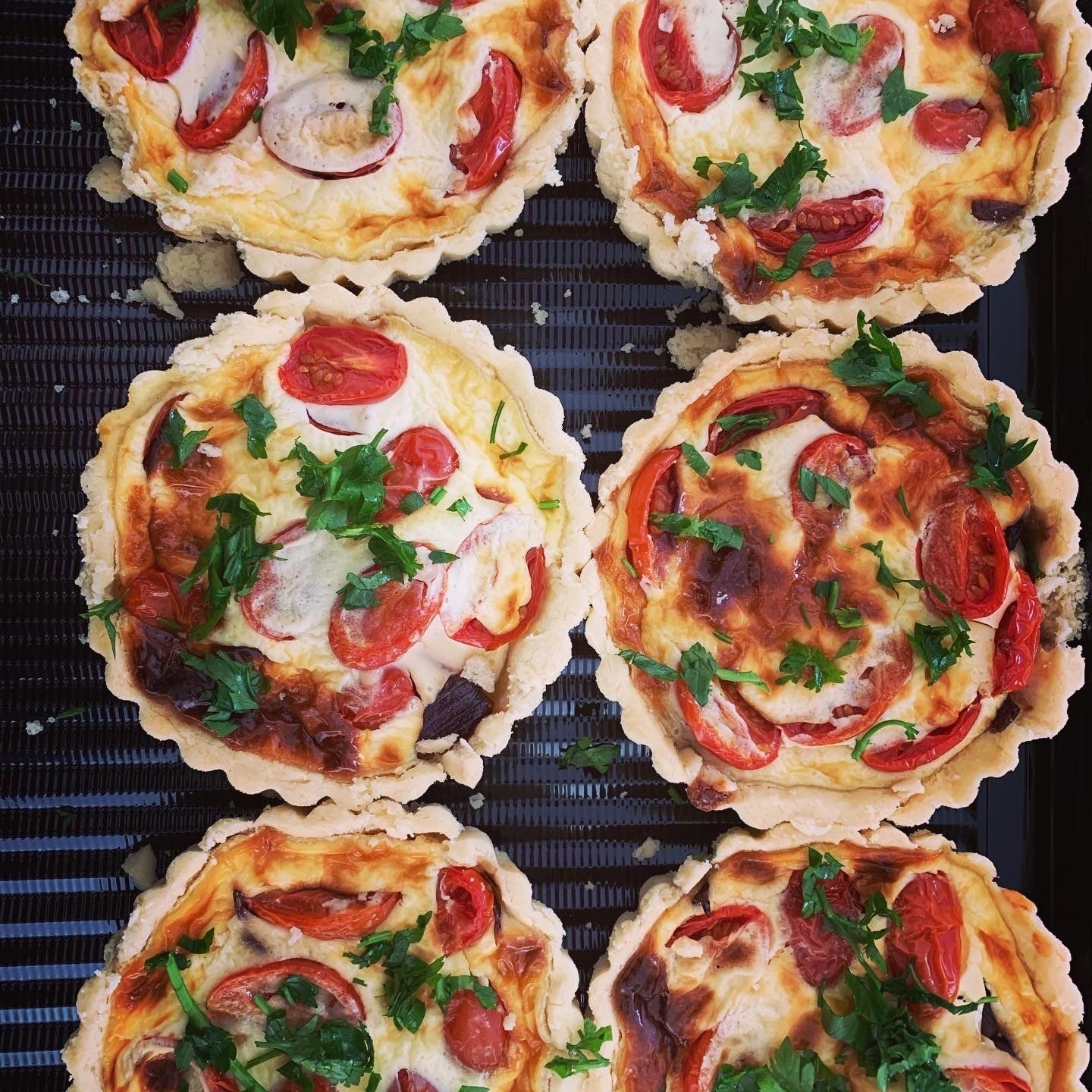 Homemade quiches