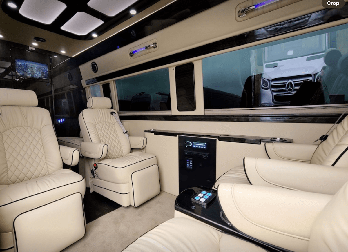 ceo sprinter limo with restroom rental fresno