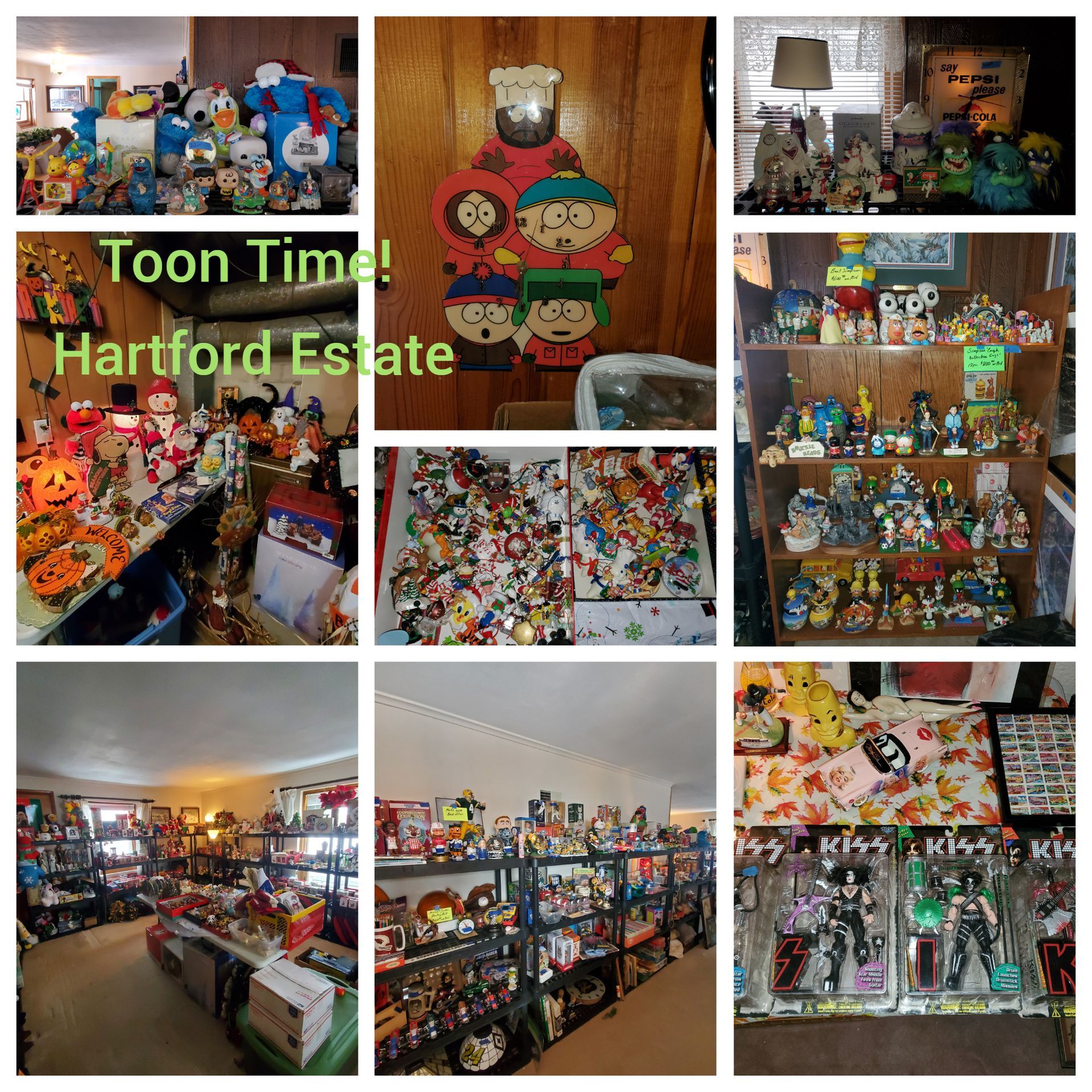 A collage of pictures with the words toon time hartford estate
