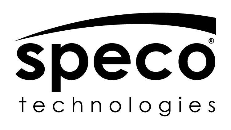 The Speco Technologies logo in black on a white background, featuring the word 