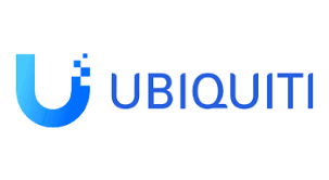 Ubiquiti logo: a blue, gradient letter 'U' composed of pixels next to the word 'UBIQUITI' in blue text.
