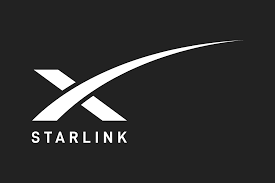 A white stylized letter X logo with a curved sweep above the word STARLINK, centered on a black background.