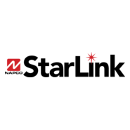 The NAPCO StarLink logo, featuring black text with a red stylized 