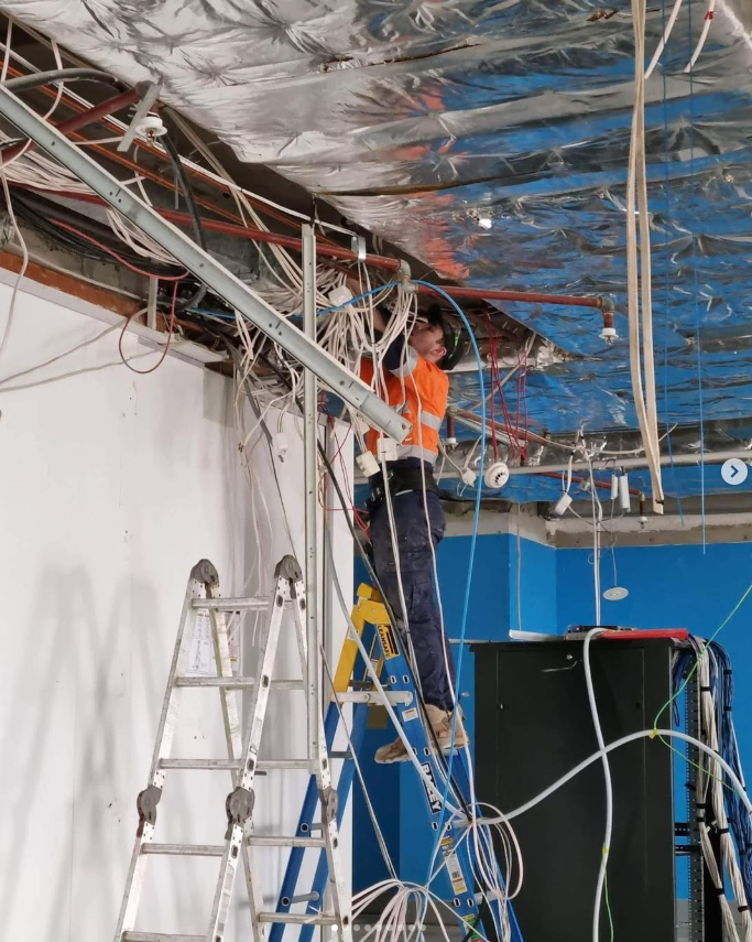 Industrial Electrician installing in Sydney