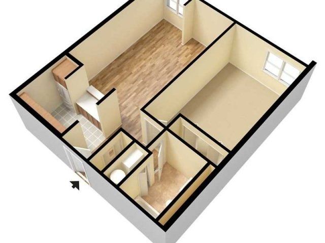 Garden One Bedroom Floor Plans