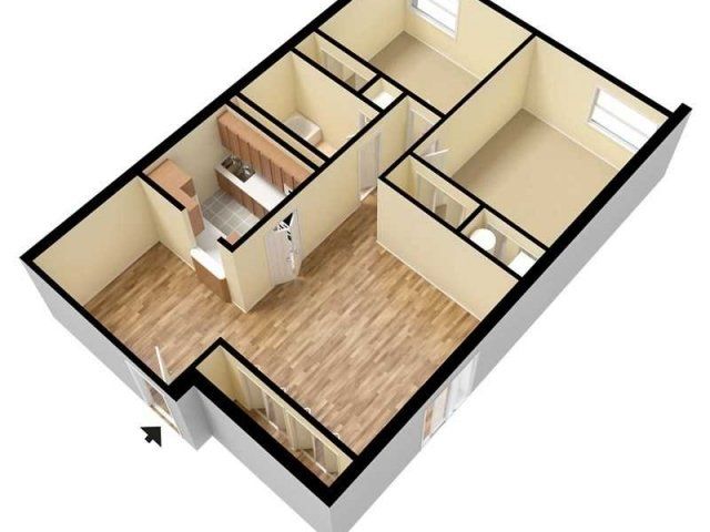 Garden Two Bedroom Floor Plans