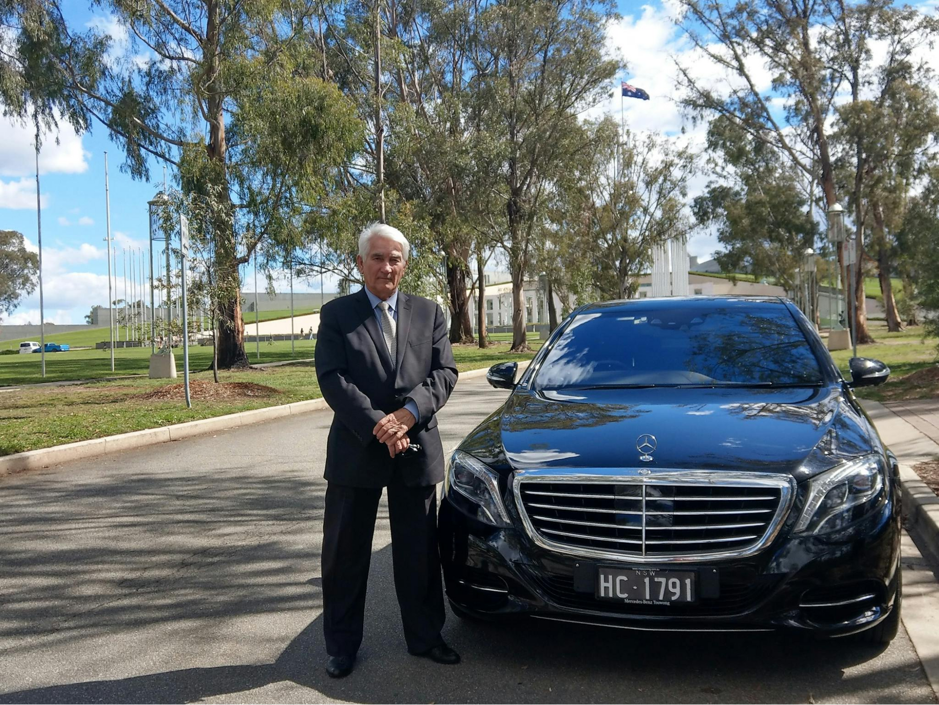 A selection of different limousines in Sydney with price tags, illustrating various hire costs