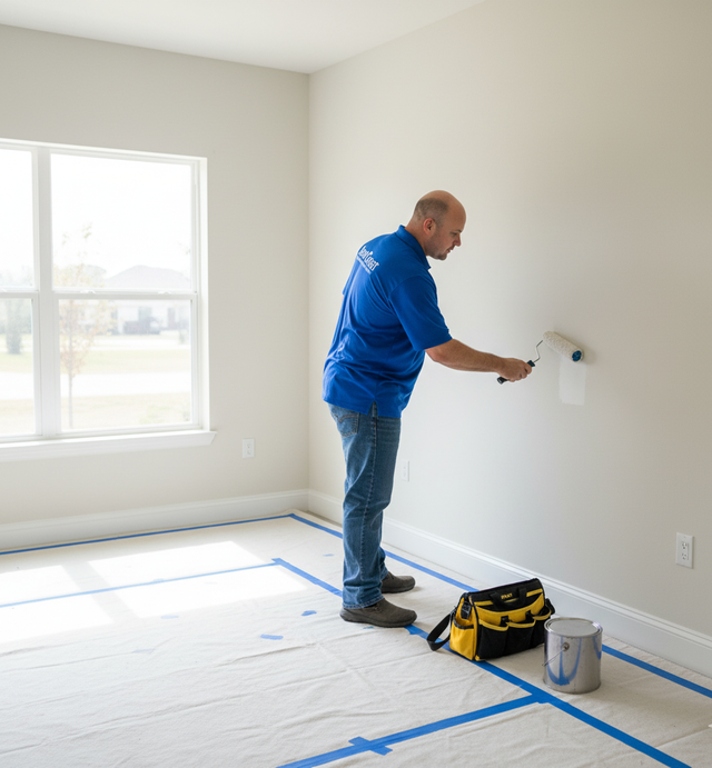 Wooden deck overlooking beach at sunset with chairs and palm trees.