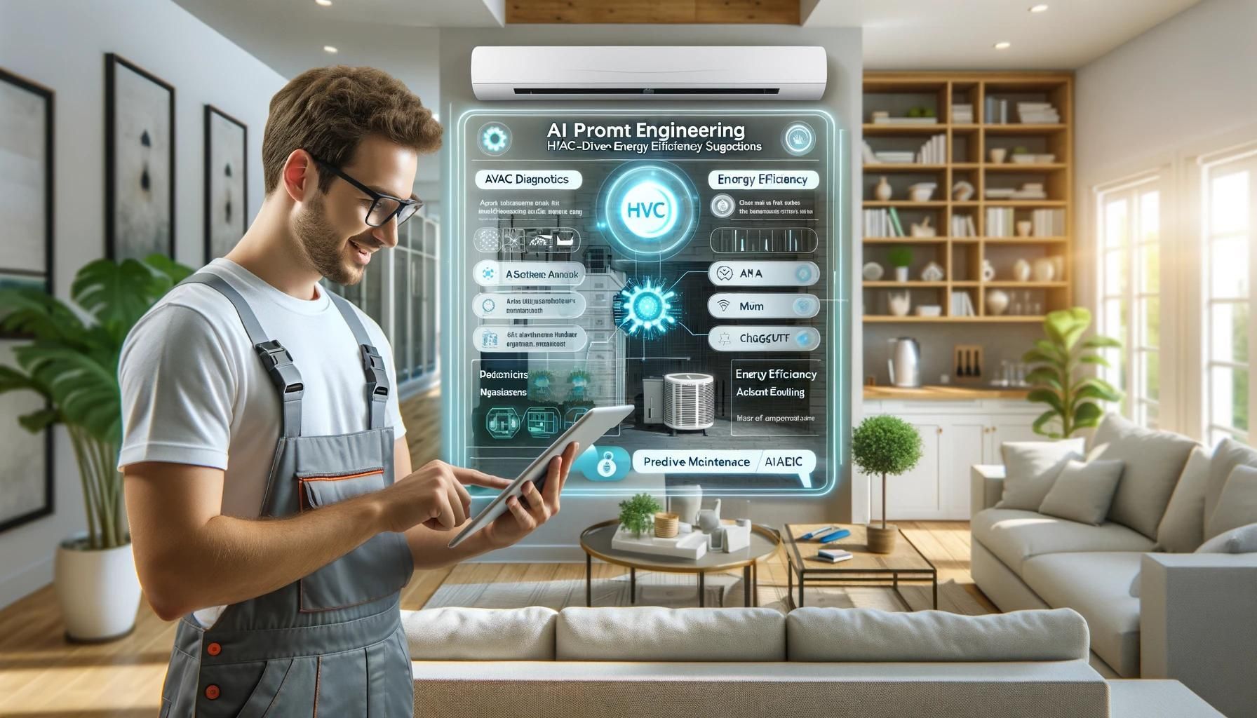 A man is using a tablet in a living room.