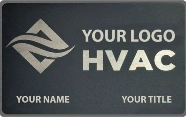 A sign that says your logo hvac on it