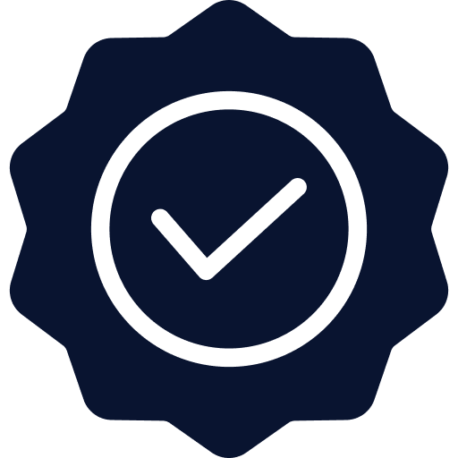 An icon of a check mark in a circle.