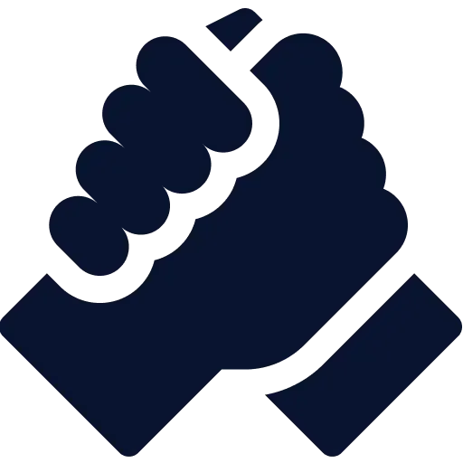 A silhouette of a hand holding another hand.